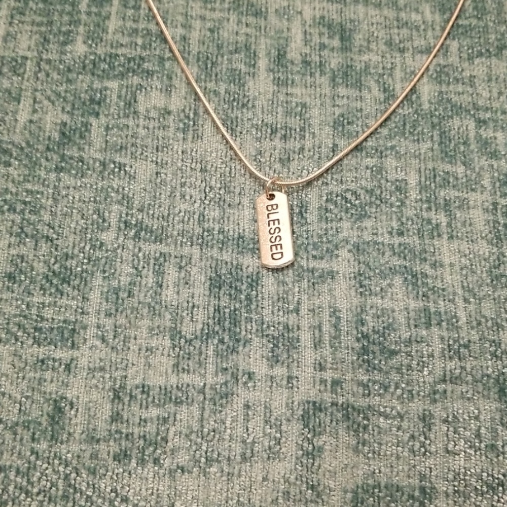5/$25 Blessed charm silver necklace